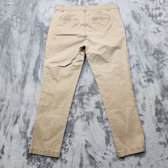 Gap Pants Womens 10 Tan Girlfriend Khaki Straight Stretch Cotton Office Preppy - Picture 3 of 13